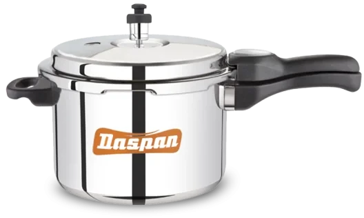Daspan PLATINA Stainless Steel Outer Lid Pressure Cooker - 5 Litre Capacity | Safe & Durable Cooking