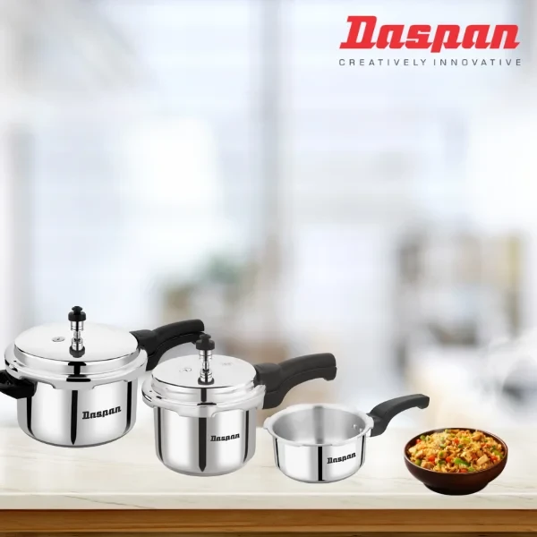 Daspan OuterLid Pressure Cooker Combi Pack 5+ 3+ 2 Ltr
